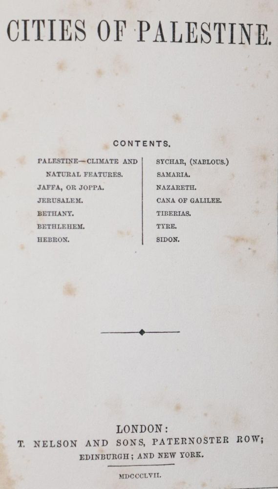 Große Abbildung Nr.3: 145-1679 Cities of Palestine, The.: (Asien, Palästina)