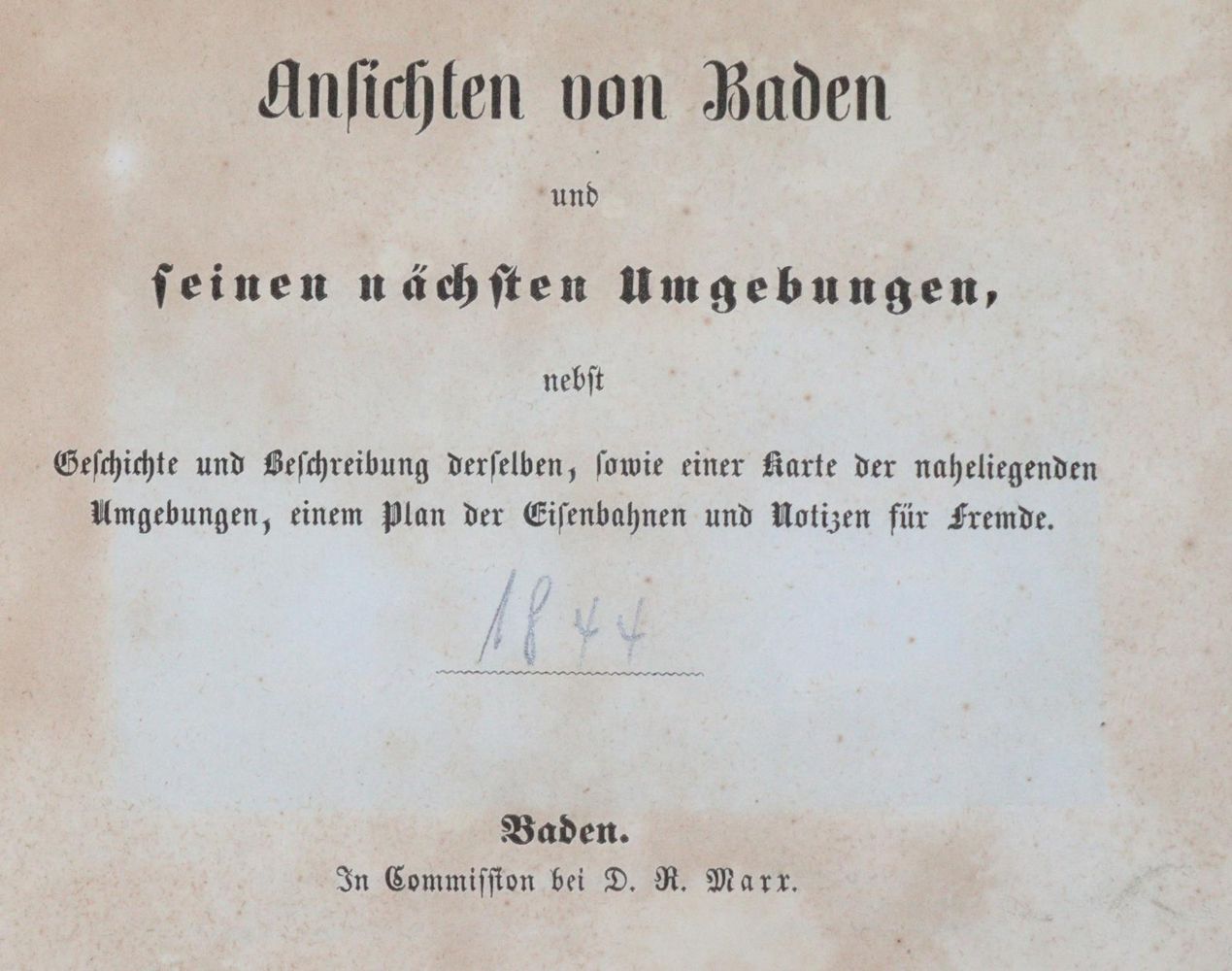 Große Abbildung Nr.5: 145-1686 Ansichten von Baden: (Deutschland, Baden-Baden)