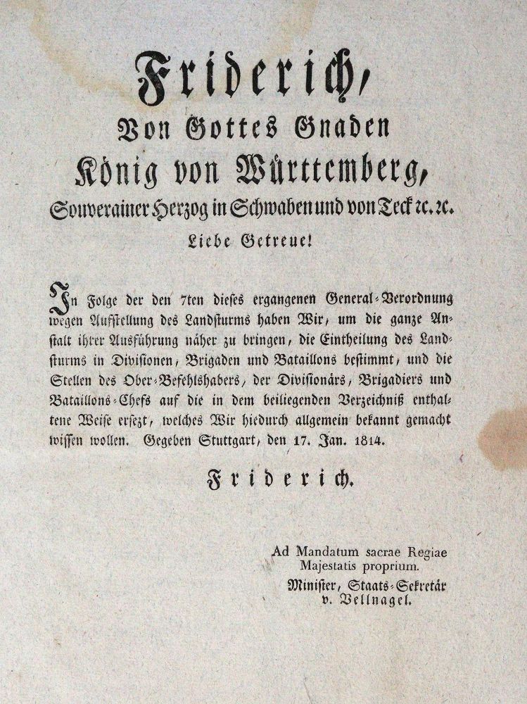 Große Abbildung Nr.2: 145-1733 Friedrich I., König von Württemberg.: (Deutschland)