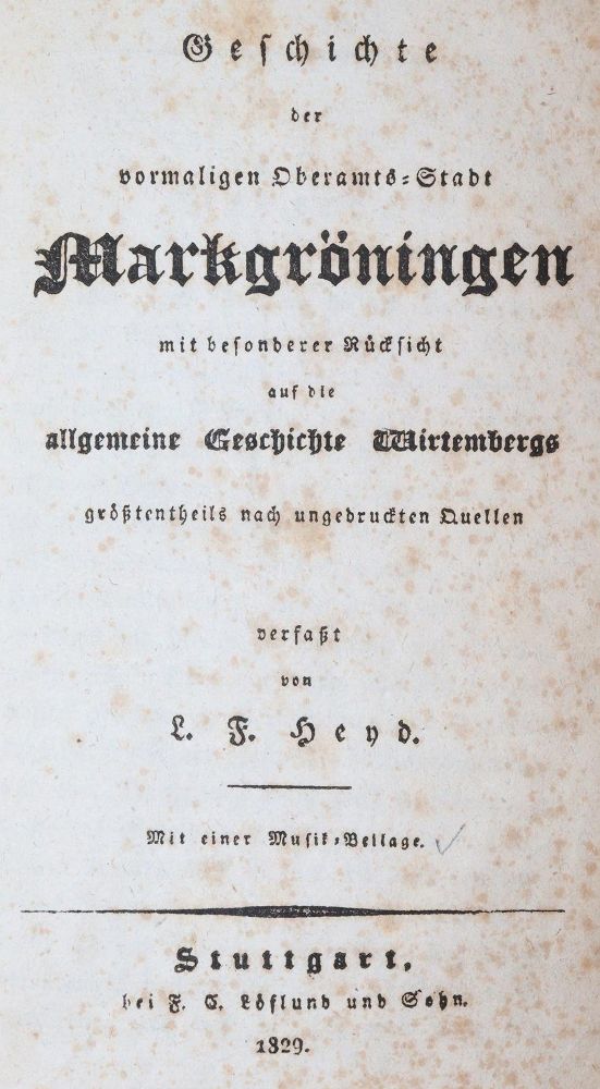 Große Abbildung Nr.1: 145-1773 Heyd,L.F.: (Deutschland, Markgröningen)