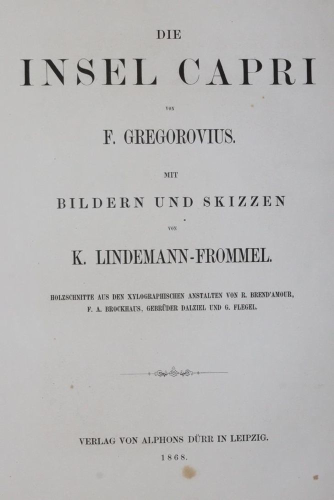 Große Abbildung Nr.1: 145-1877 Gregorovius,F.: (Italien, Capri)