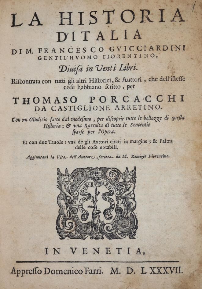 Große Abbildung Nr.1: 145-1884 Guicciardini,F.: (Italien)