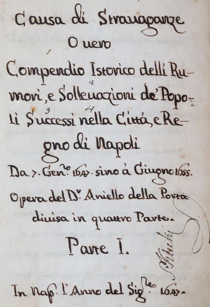 Große Abbildung Nr.1: 145-1904 Della Porta,A.: (Italien, Neapel, Handschriften)