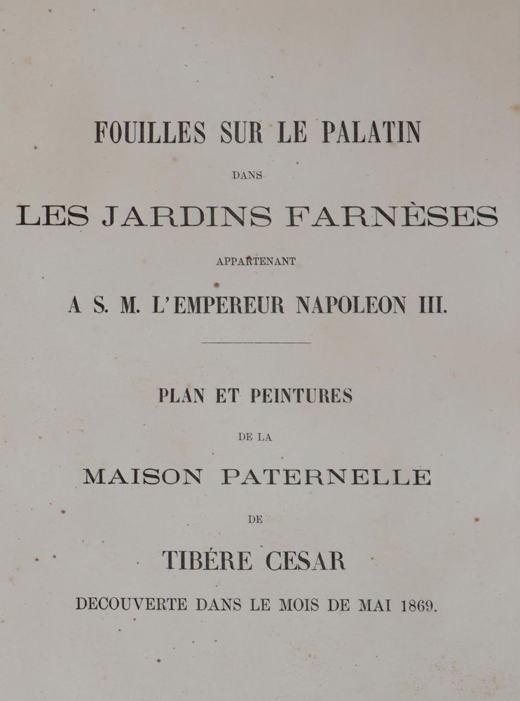 Große Abbildung Nr.3: 145-1927 Fouilles sur le Palatin: (Italien, Rom)