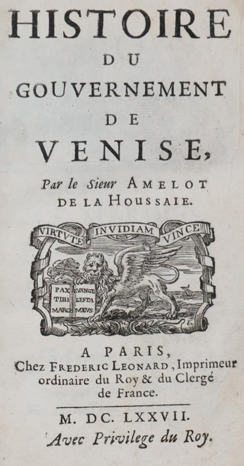 Große Abbildung Nr.1: 145-1944 Amelot de la Houssaie,(A.N.).: (Italien, Venedig)