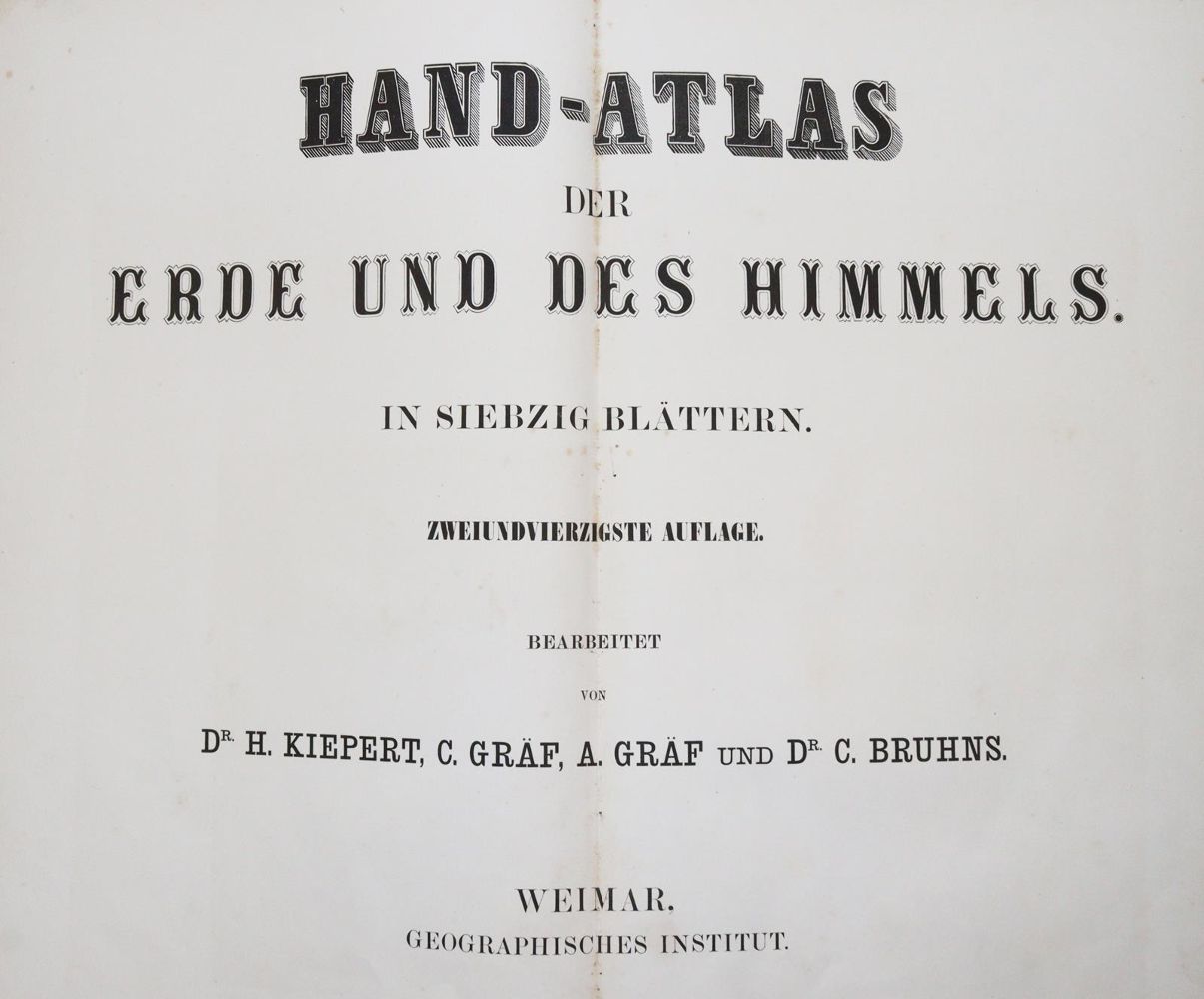 Große Abbildung Nr.3: 145-1998 Kiepert,H., C.Gräf u. C.Bruhns.: (Verschiedene Länder - Geschichte, Atlanten)