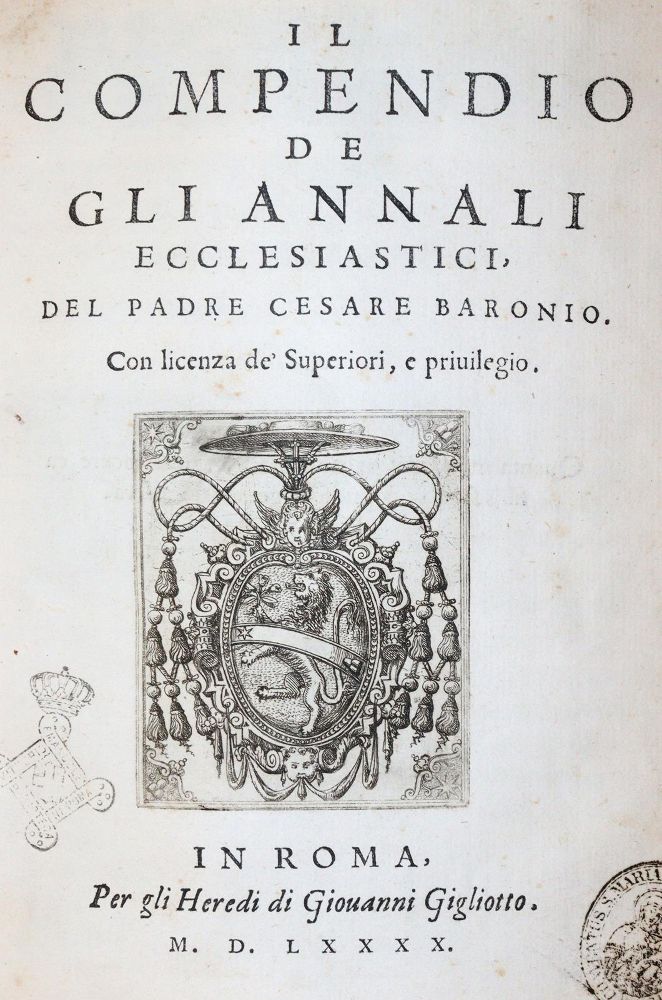 Große Abbildung Nr.1: 145-20 Baronius,C.: (Old and rare books, manuscripts)