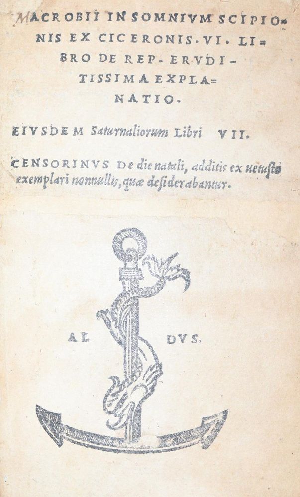 Große Abbildung Nr.4: 145-200 Macrobius,A.T.: (Old and rare books, manuscripts)