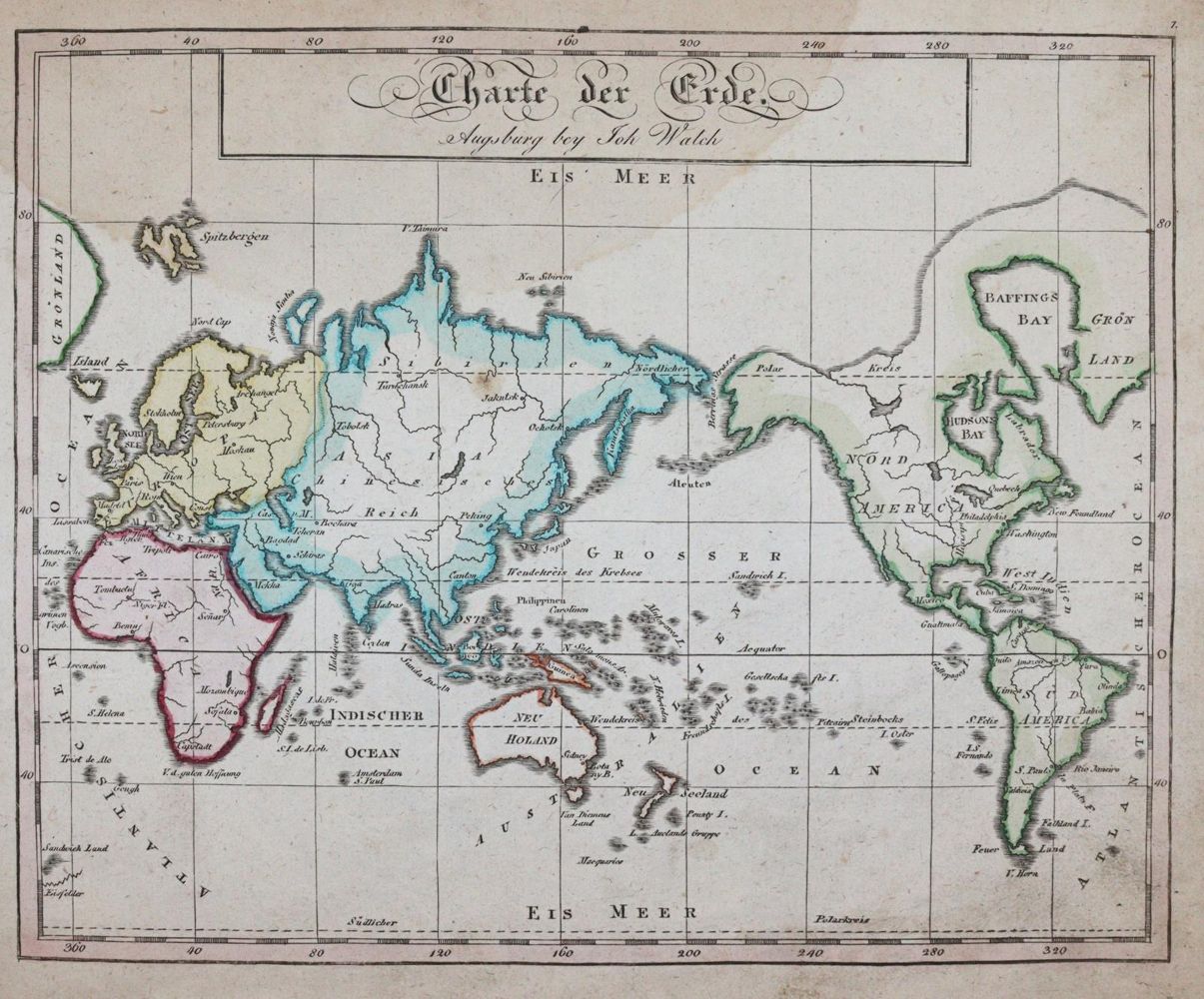Walch,J. – Neuester Schul-Atlas, nach den bewährtesten Hülfsmitteln, astronomischen Ortsbestimmungen, und den neuesten Ze