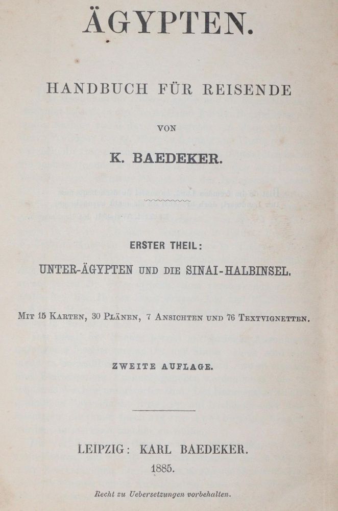 Große Abbildung Nr.3: 145-2009 Ägypten.: (Verschiedene Länder - Geschichte, Baedeker)