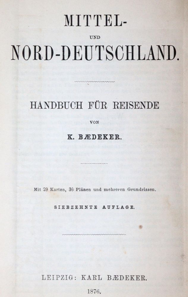 Große Abbildung Nr.1: 145-2012 Mittel- und Nord-Deutschland.: (Verschiedene Länder - Geschichte, Baedeker)