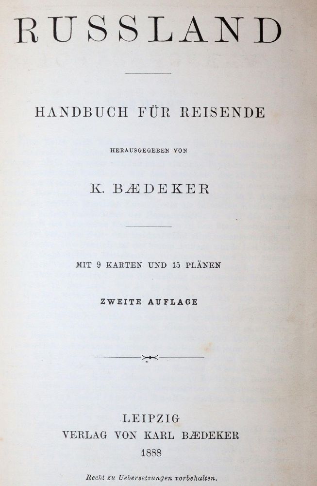 Große Abbildung Nr.1: 145-2015 Russland.: (Verschiedene Länder - Geschichte, Baedeker)