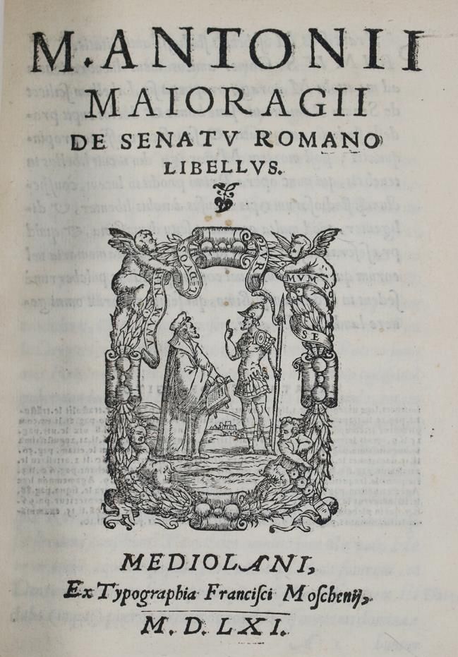 Große Abbildung Nr.1: 145-202 Majoragio,M.A.: (Old and rare books, manuscripts)