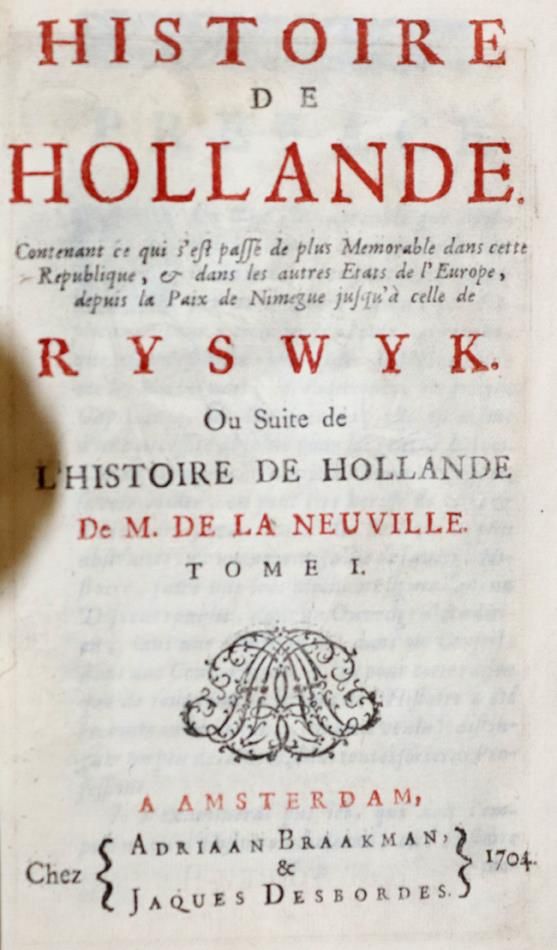 Große Abbildung Nr.1: 145-2022 Baillet,A. (Pseud.: De la Neuville).: (Verschiedene Länder - Geschichte, Benelux)