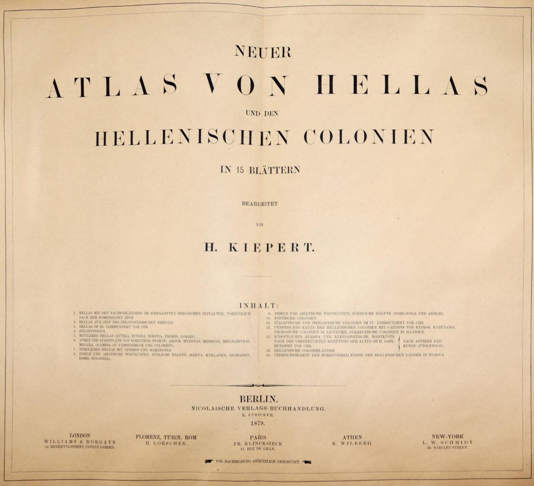 Große Abbildung Nr.1: 145-2044 Kiepert,H.: (Verschiedene Länder - Geschichte, Griechenland)
