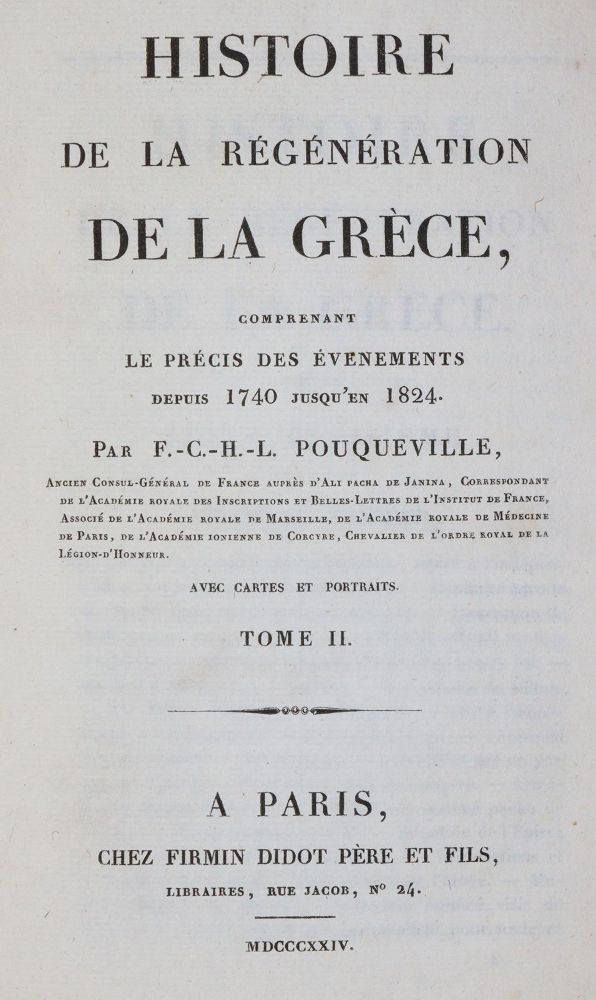 Große Abbildung Nr.1: 145-2049 Pouqueville,F.C.H.L.: (Verschiedene Länder - Geschichte, Griechenland)