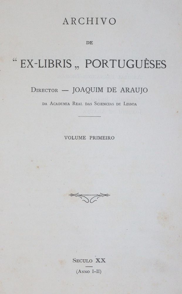 Große Abbildung Nr.1: 145-2090 Araujo,J.de (Hrsg.).: (Verschiedene Länder - Geschichte, Portugal, Exlibris)