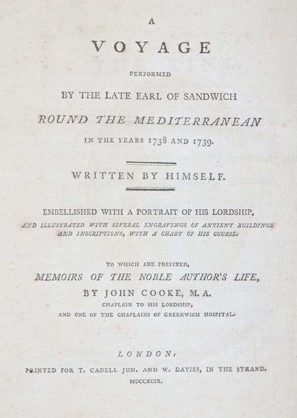 Sandwich,J.M.of. – A voyage round the Mediterranean in the years 1738 and 1739