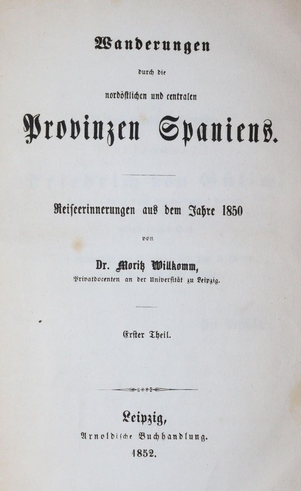 Große Abbildung Nr.1: 145-2104 Willkomm,M.: (Verschiedene Länder - Geschichte, Spanien)