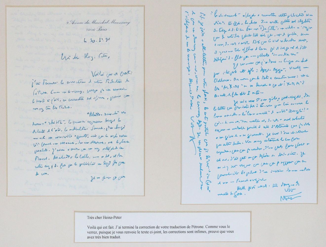Große Abbildung Nr.3: 145-2149 Peyrefitte, Roger: (Autographs)
