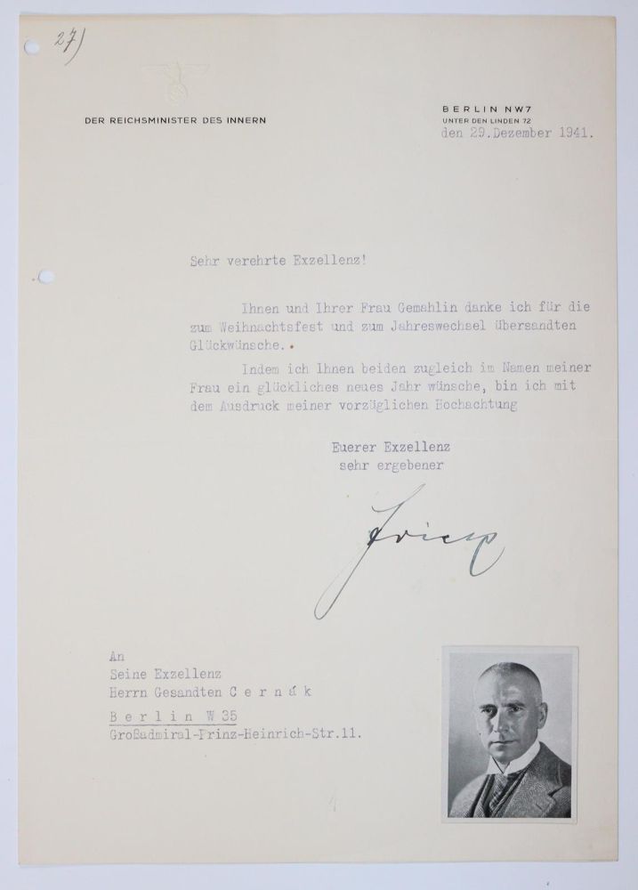 Große Abbildung Nr.6: 145-2158 Speer, Albert,: (Autographen)