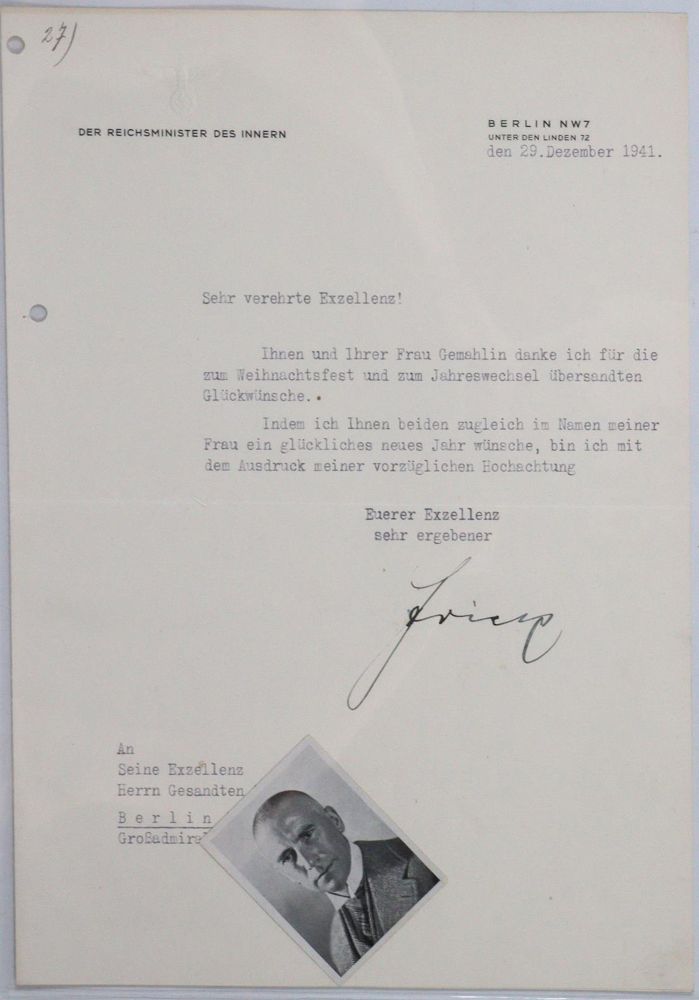 Große Abbildung Nr.92: 145-2158 Speer, Albert,: (Autographen)