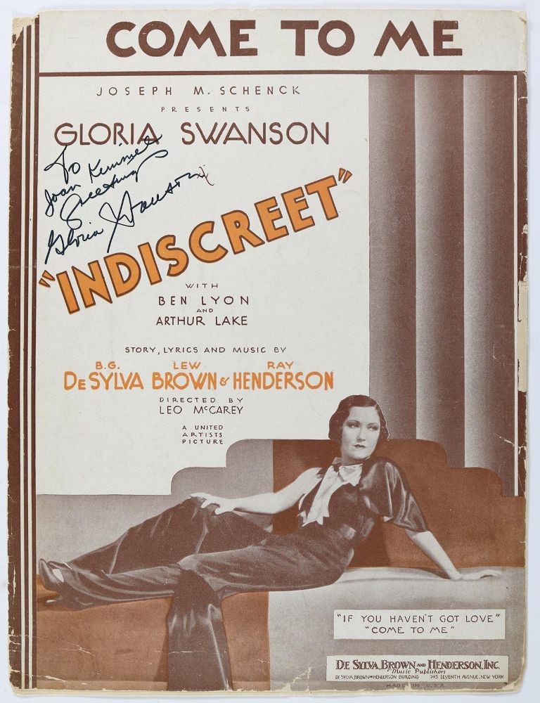 Große Abbildung Nr.1: 145-2164 Swanson, Gloria,: (Autographen)