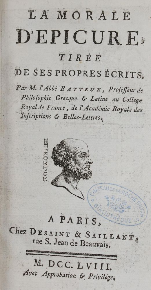Große Abbildung Nr.3: 145-22 Batteux,C.: (Alte Drucke, Handschriften und Theologie)