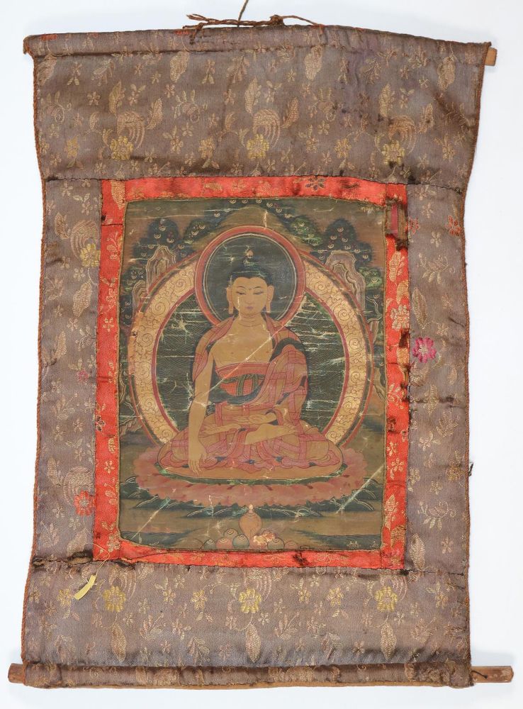 Große Abbildung Nr.1: 145-2441 Thangka Buddha: (Asiatika)