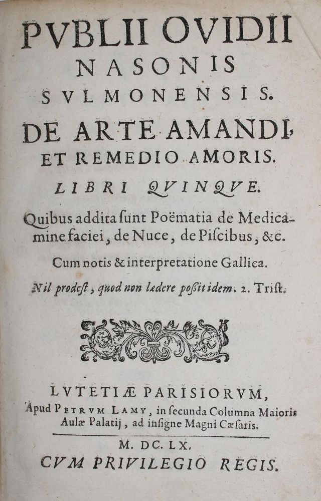 Große Abbildung Nr.3: 145-245 Ovidius,N.P.: (Old and rare books, manuscripts)
