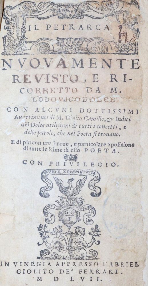 Große Abbildung Nr.1: 145-253 Petrarca,(F).: (Old and rare books, manuscripts)