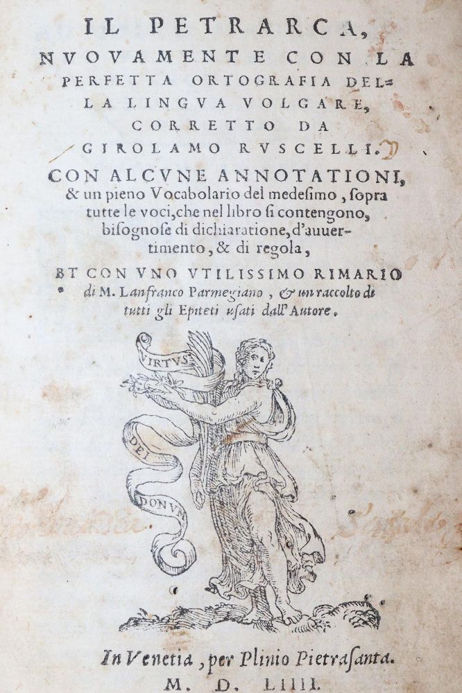 Petrarca,F. – Il Petrarca, nuovamente con la perfetta ortografia della lingua volgare, corretto da G