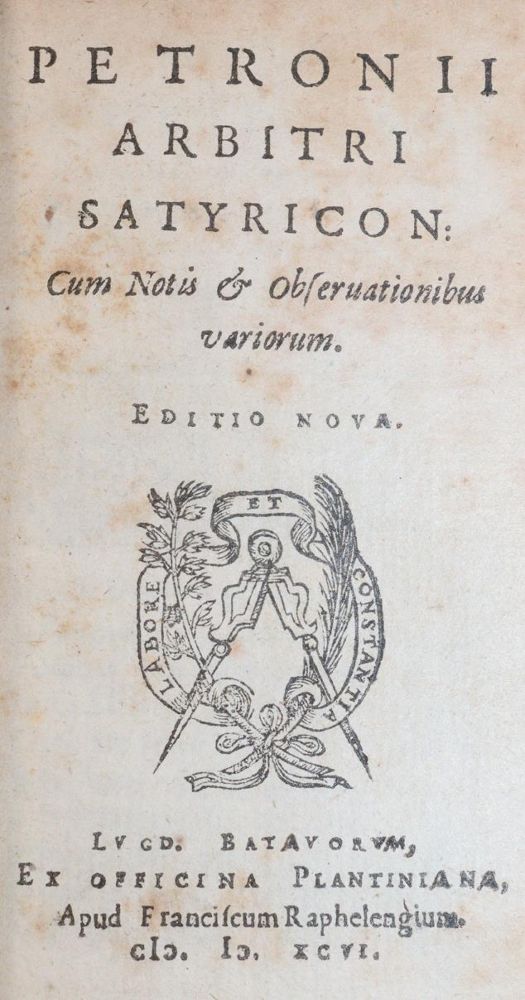Große Abbildung Nr.3: 145-257 Petronius Arbiter.: (Petronius, Einband)