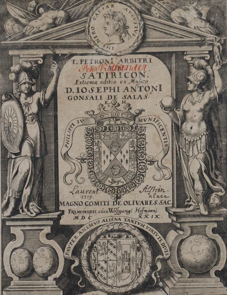 Große Abbildung Nr.1: 145-259 Petronius Arbiter.: (Old and rare books, manuscripts)