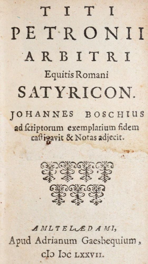 Große Abbildung Nr.1: 145-265 Petronius Arbiter,T.: (Old and rare books, manuscripts)