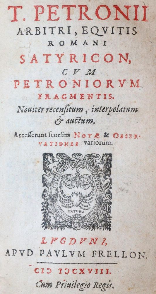 Petronius Arbiter,T. – Satyricon cum Petroniorum fragmentis