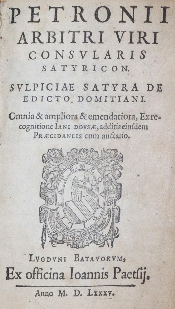 Große Abbildung Nr.1: 145-267 Petronius Arbiter,T.: (Alte Drucke, Handschriften und Theologie)