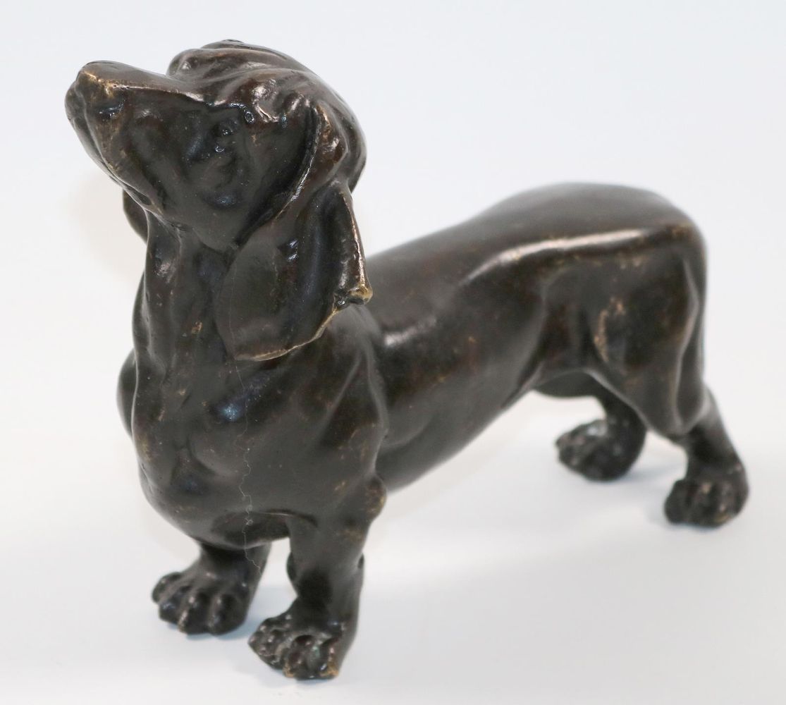 Große Abbildung Nr.1: 145-2686 Dackel Bronze.: (Skulpturen - Plastiken)