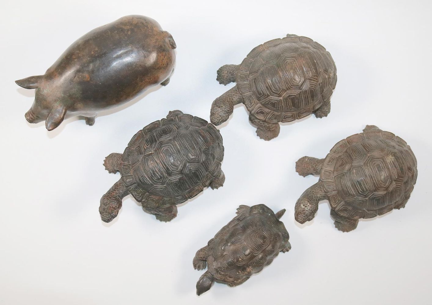 Große Abbildung Nr.2: 145-2703 Schildkröten u.: (Skulpturen - Plastiken)