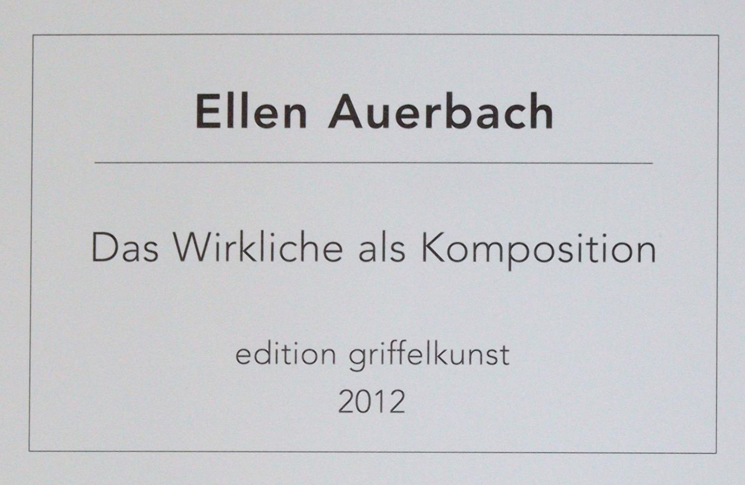 Große Abbildung Nr.10: 145-2782 Auerbach, Ellen: (Photografs)