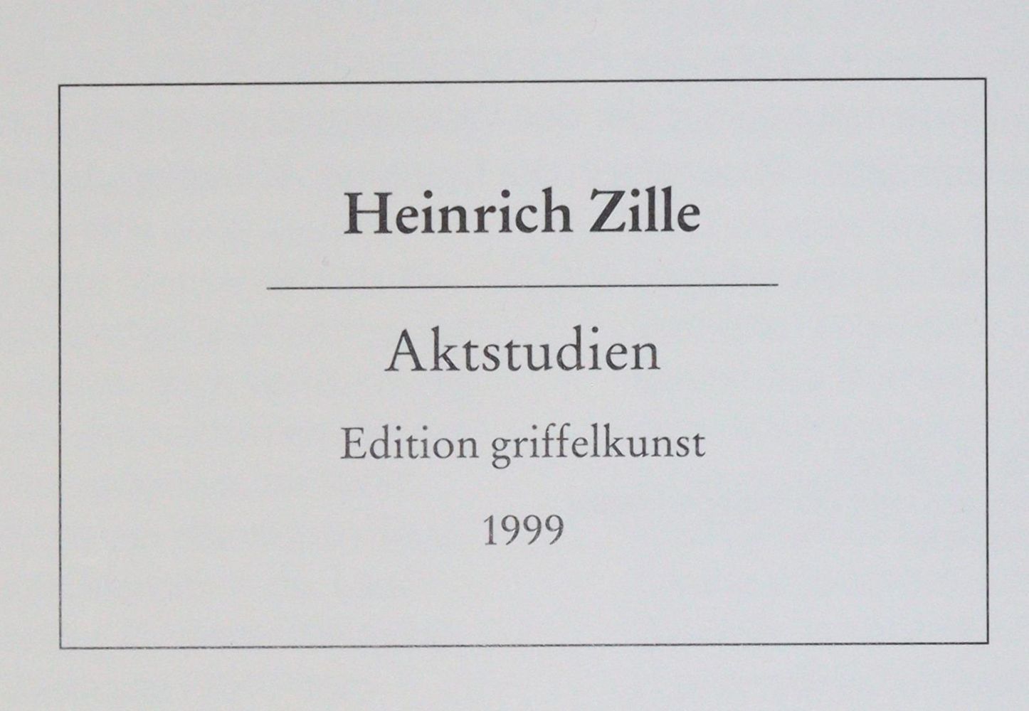 Große Abbildung Nr.3: 145-3035 Zille, Heinrich: (Photografs)