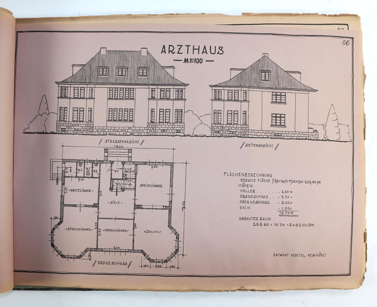 Große Abbildung Nr.10: 145-3043 Architekturzeichnungen.: (Varia, Architektur)