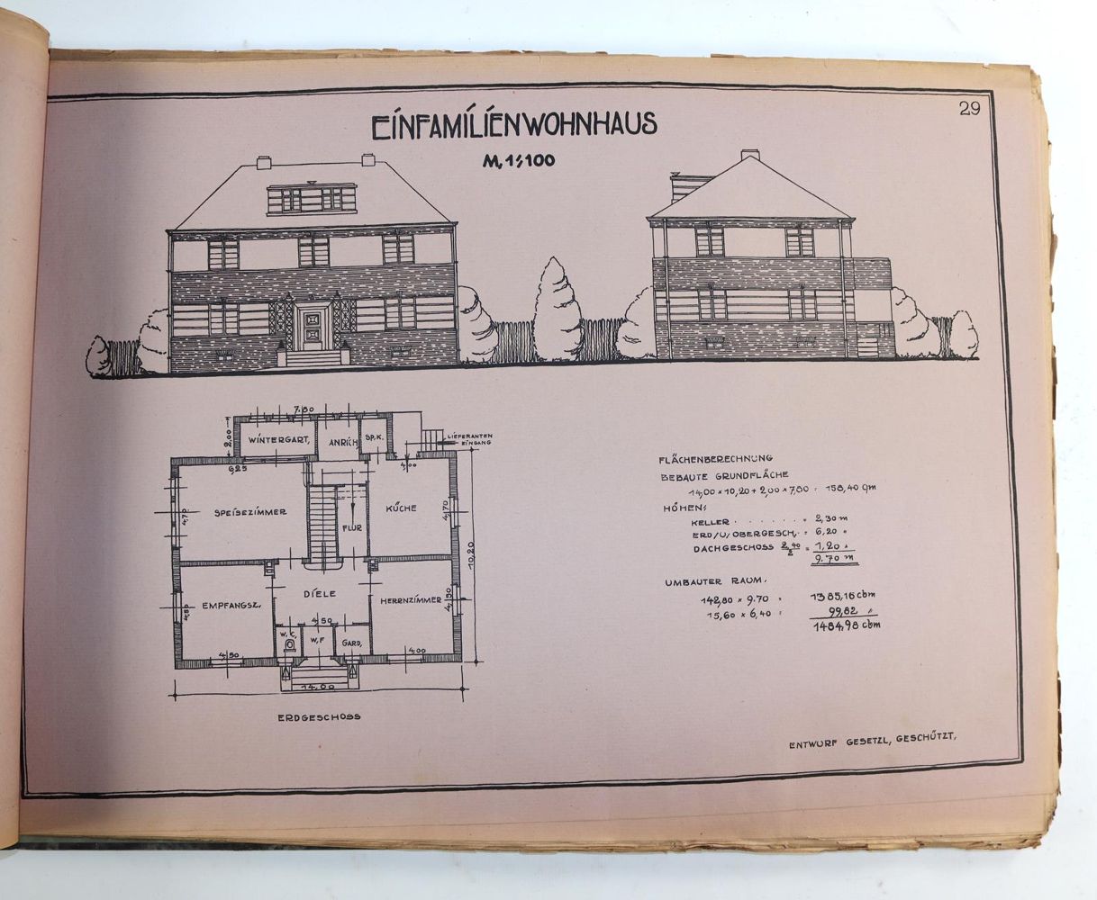 Große Abbildung Nr.6: 145-3043 Architekturzeichnungen.: (Varia, Architektur)