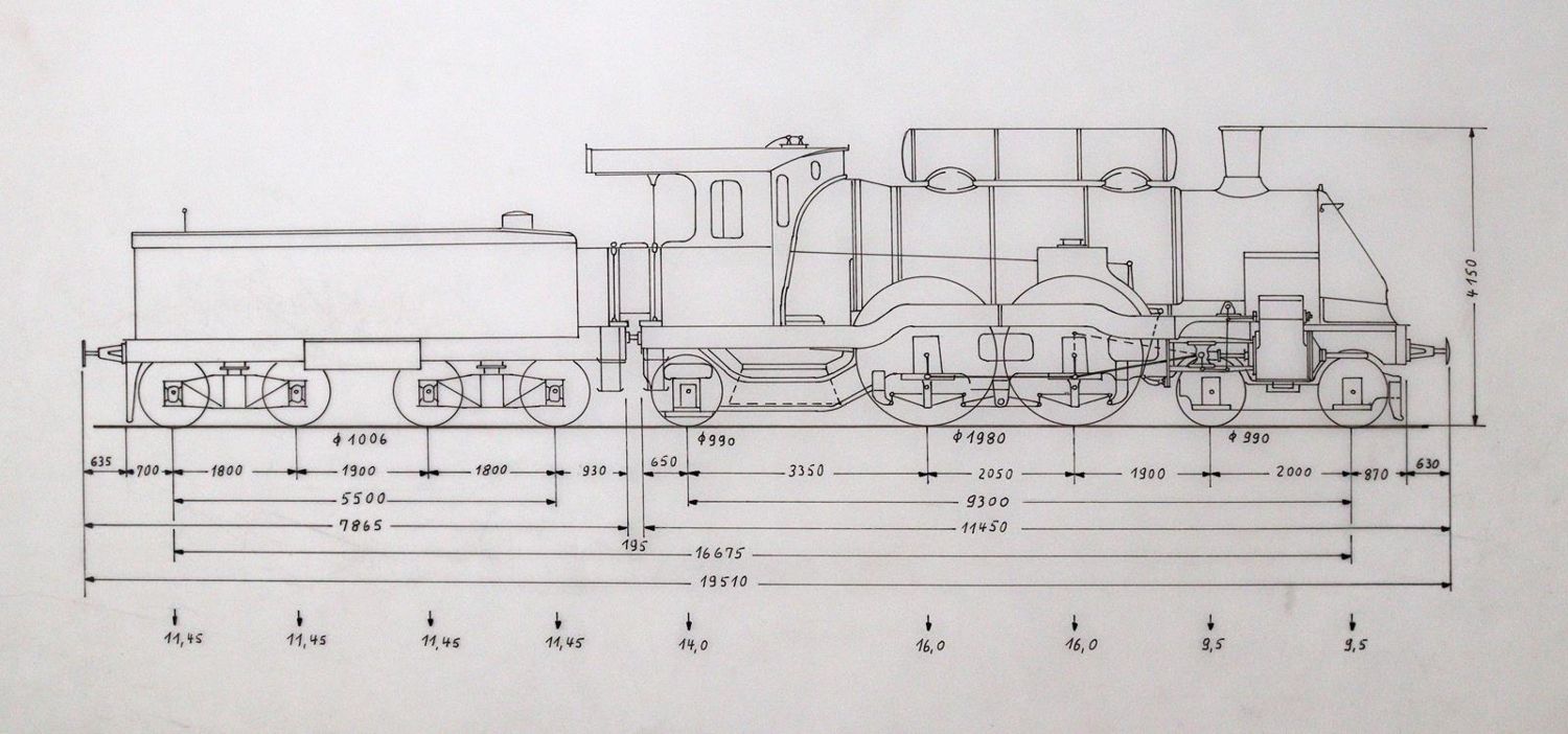 Große Abbildung Nr.1: 145-3091 Technische Zeichnungen.: (Varia, Eisenbahn)