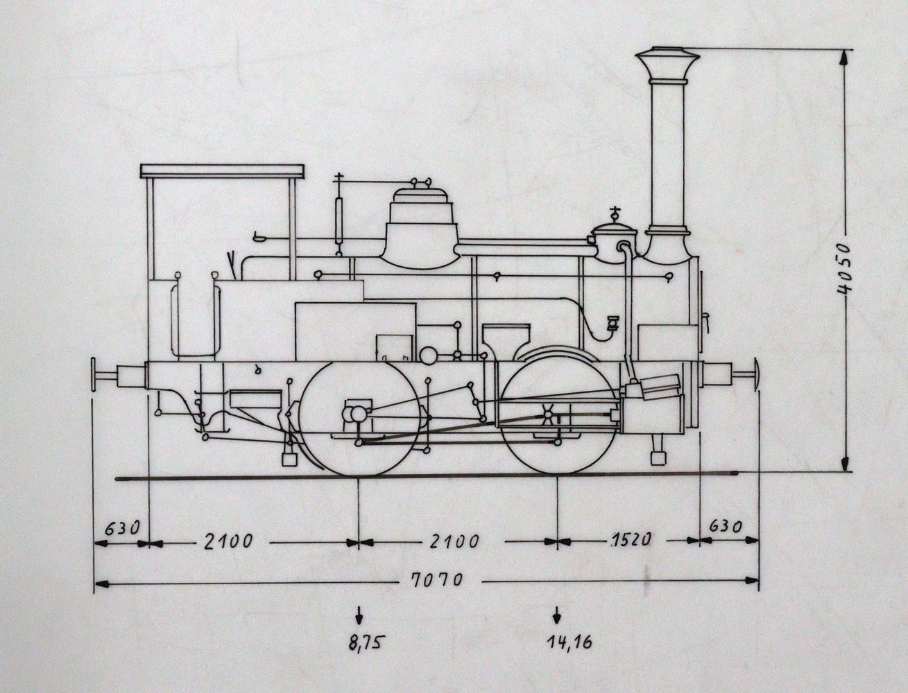 Große Abbildung Nr.5: 145-3091 Technische Zeichnungen.: (Varia, Eisenbahn)