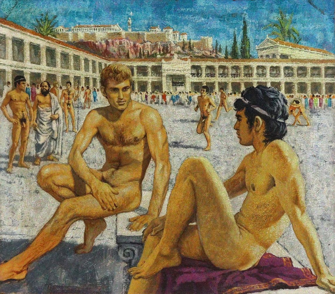 Große Abbildung Nr.1: 145-3094 Junge Männer: (Varia, Erotika - Galantes)