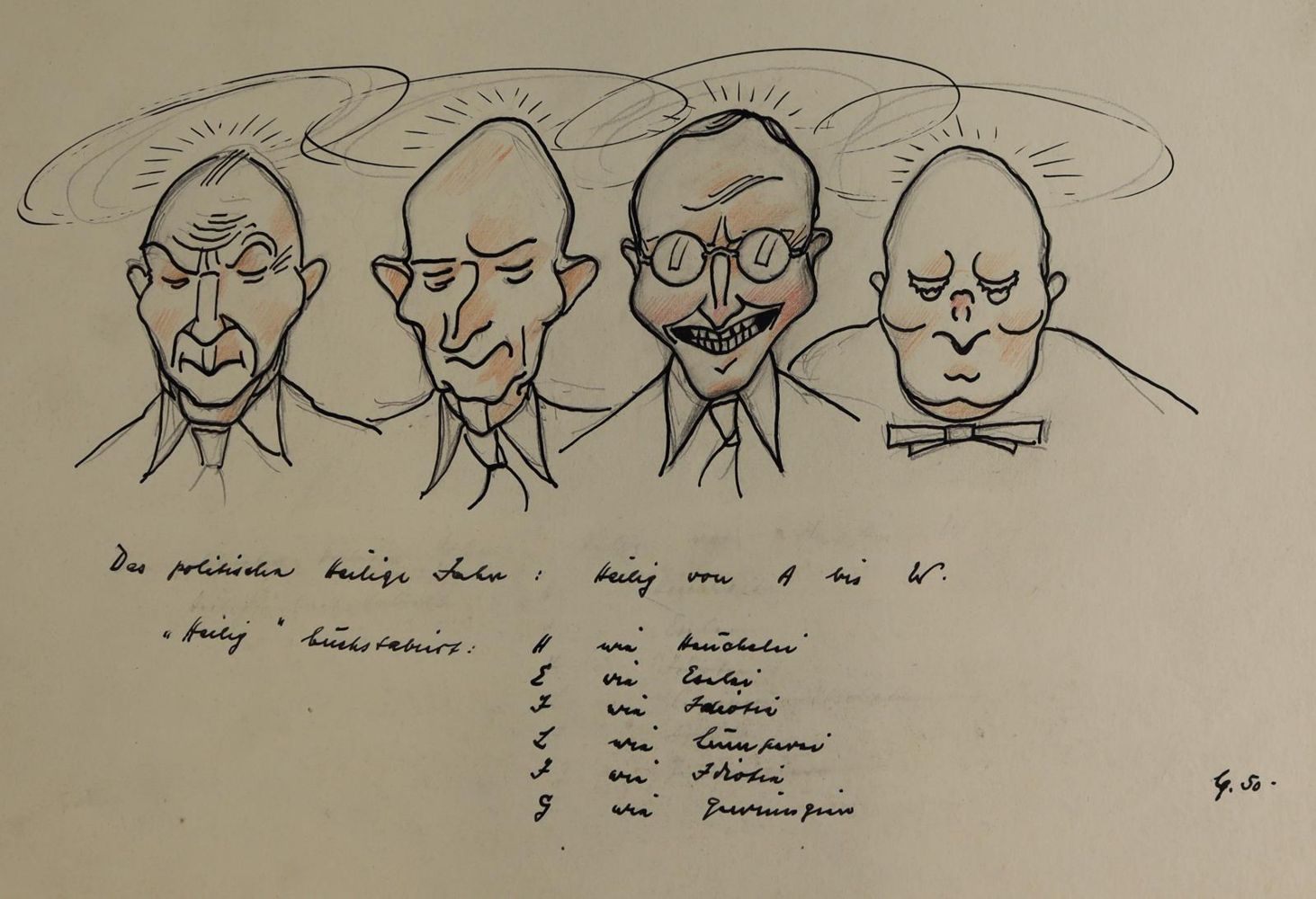 Große Abbildung Nr.4: 145-3122 Konvolut: (Varia, Karikatur)