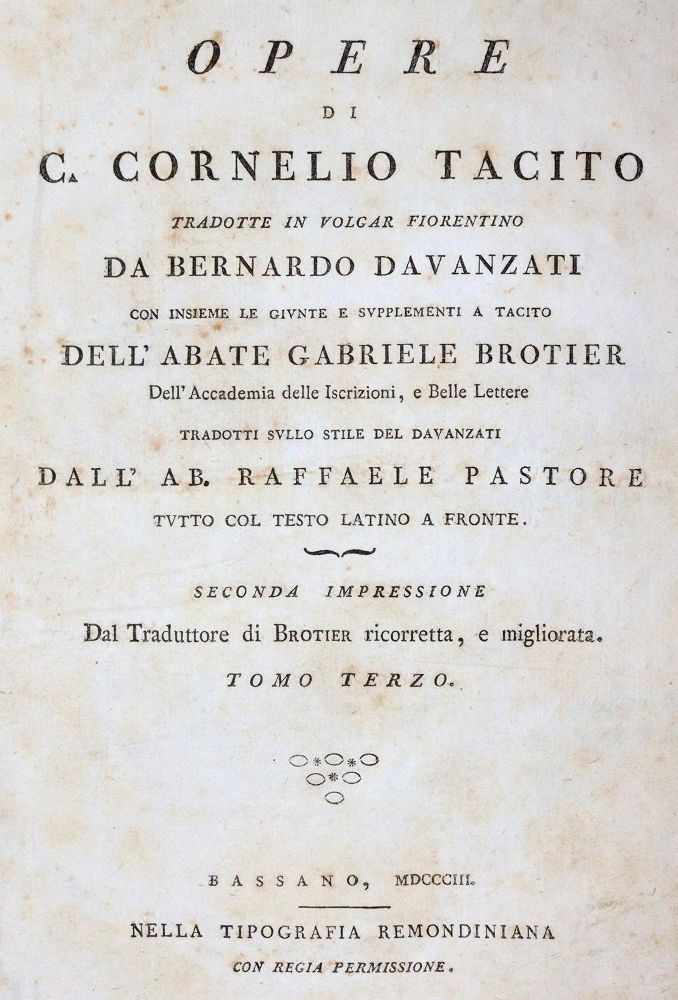 Große Abbildung Nr.1: 145-327 Tacitus,C.: (Old and rare books, manuscripts)