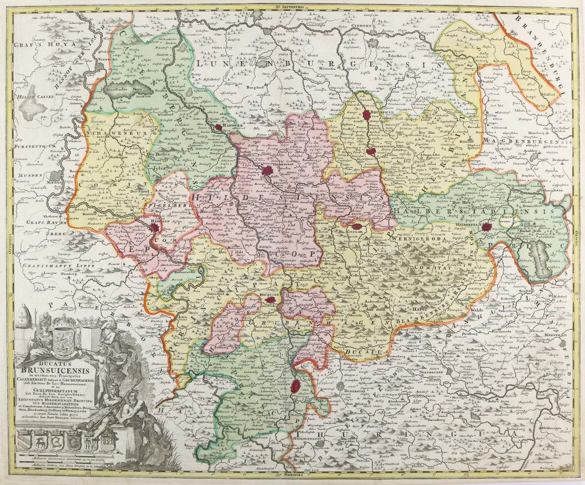 Große Abbildung Nr.4: 145-3272 Landkarten.: (Deutschland, Braunschweig)