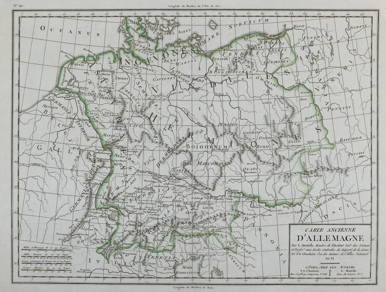 Große Abbildung Nr.1: 145-3275 Carte d'Allemagne.: (Deutschland)